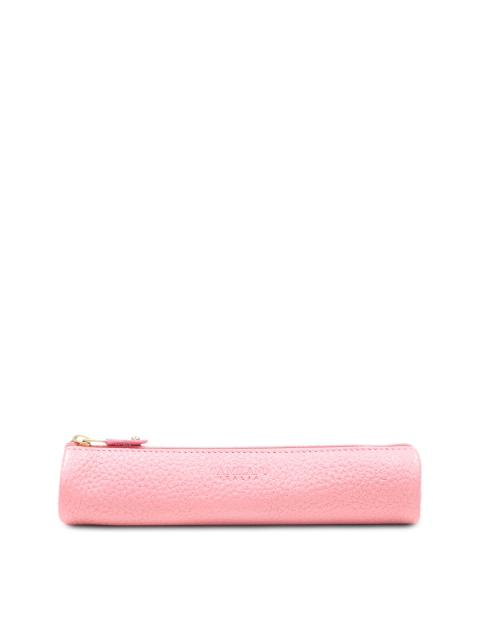 Da Milano Women Pink Textured Leather Pouch