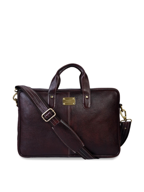 CHRISTOPOLO Unisex Brown Solid Laptop Bag