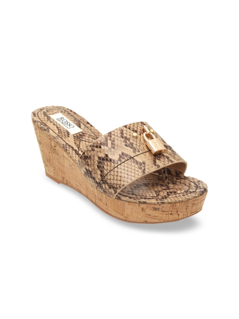 ROSSO BRUNELLO Women Beige Printed Heels