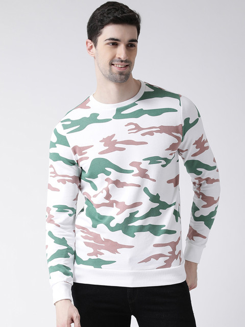 Leo Sansini Men White & Green Camouflage Printed Sweatshirt
Leo Sansini Men White & Green Camouflage Printed Sweatshirt