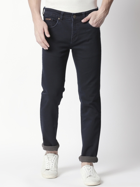 BOLTS and BARRELS Men Blue Slim Fit Low-Rise Clean Look Stretchable Jeans