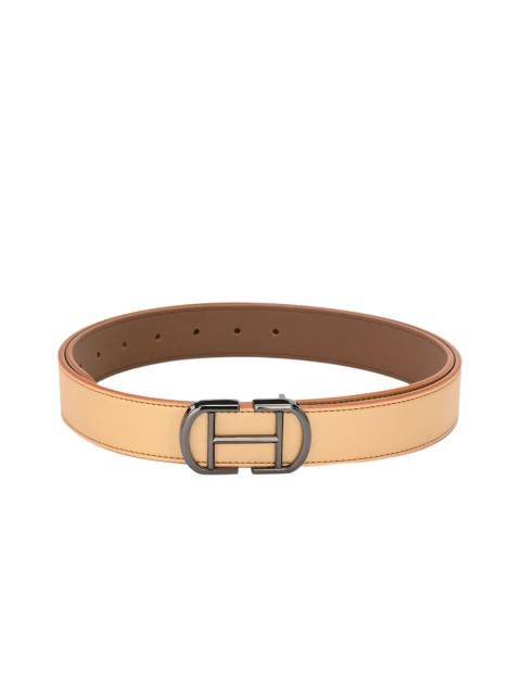 Calvadoss Women Peach-Coloured Solid Belt
