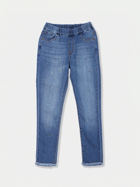 Cherokee Girls Blue Regular Fit Mid-Rise Clean Look Stretchable Jeans