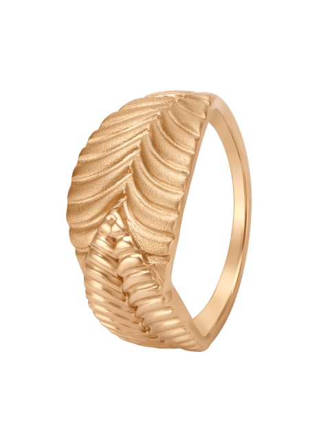 Mia by Tanishq Women 14KT Gold Ring in Leaf Design, Yellow