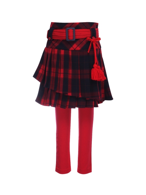CUTECUMBER Girls Red & Navy-Blue Checked A-Line Knee-Length Woollen Skirt With Leggings
CUTECUMBER Girls Red & Navy-Blue Checked A-Line Knee-Length Woollen Skirt With Leggings