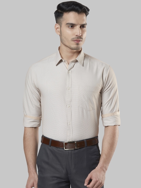 Next Look Men Brown Slim Fit Checked Formal Shirt