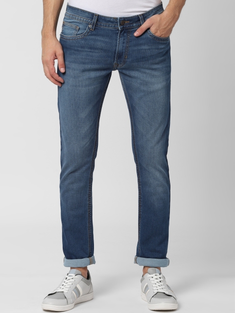Peter England Casuals Men Blue Skinny Fit Mid-Rise Clean Look Stretchable Jeans