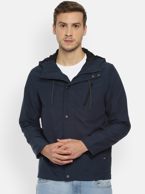Solly Jeans Co. Men Navy Blue Solid Tailored Jacket