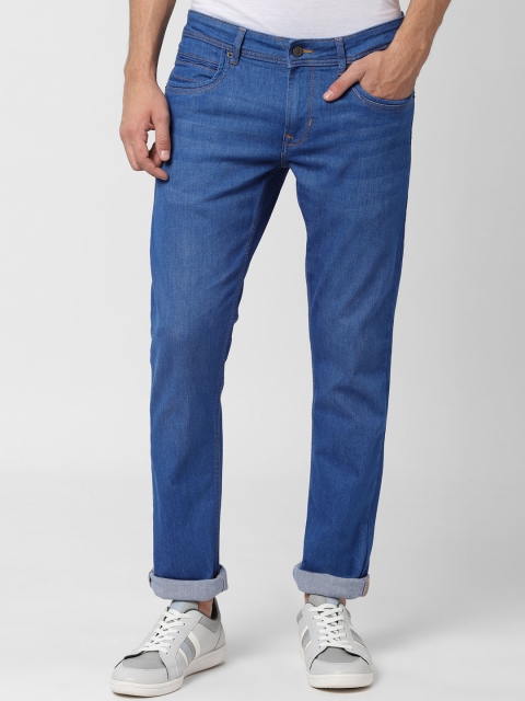 Peter England Casuals Men Blue Skinny Fit Mid-Rise Clean Look Stretchable Jeans