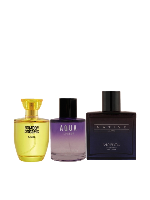 Ajmal Unisex Set of 3 Perfumes 100ml, Yellow