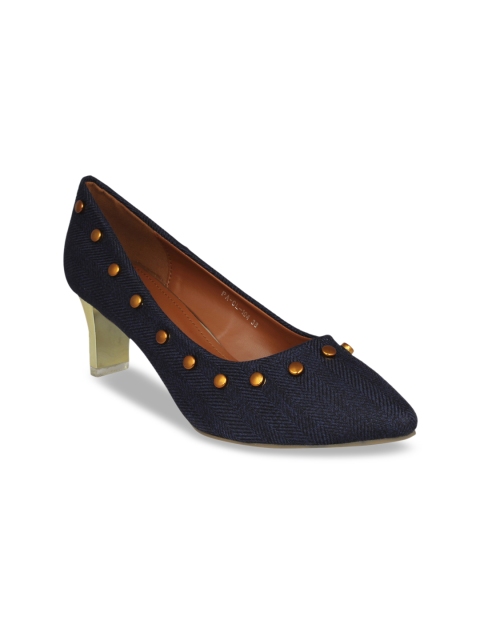 pelle albero Women Navy Blue Embellished Pumps