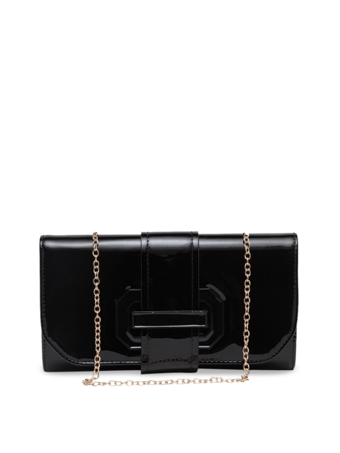 DIVA WALK Black Solid Leather Sling Bag