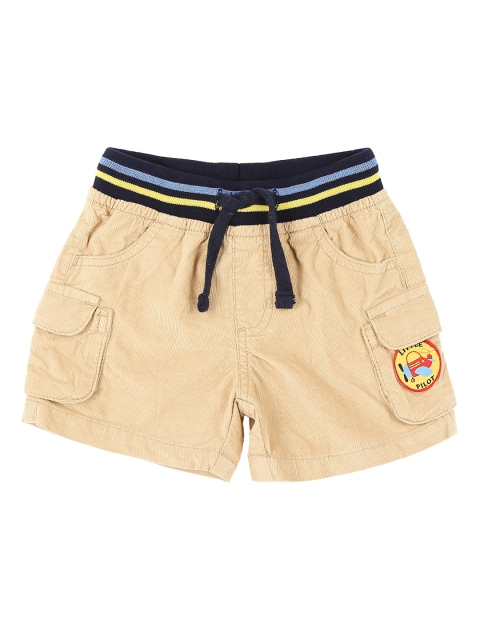 Pantaloons Baby Boys Beige Solid Regular Fit Regular Shorts