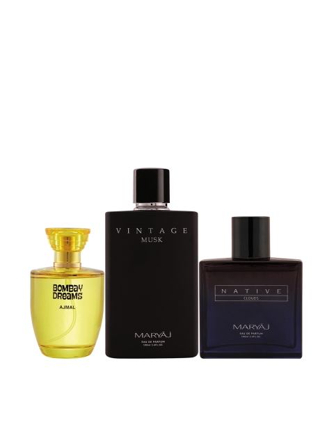 Ajmal Unisex Set of 3 Perfumes 100ml, Yellow