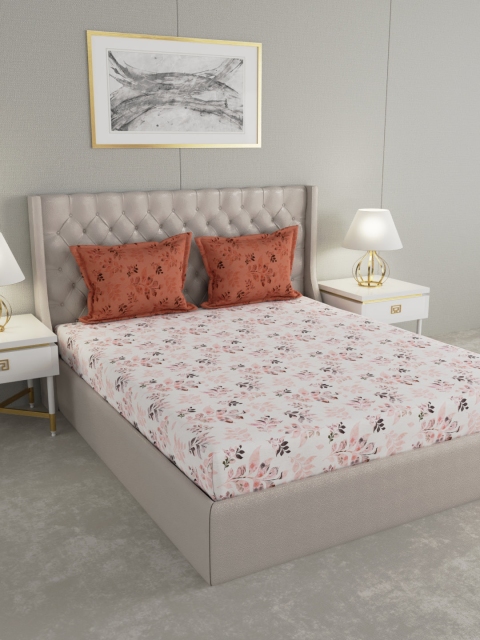 Boutique Living India White & Pink Floral 300 TC Cotton 1 King Bedsheet with 2 Pillow Covers
Boutique Living India White & Pink Floral 300 TC Cotton 1 King Bedsheet with 2 Pillow Covers
