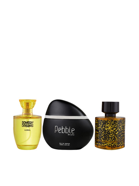 Ajmal Unisex Set of3 BombayDream PebbleStyle & WildSpeed EDP Perfume Scent for Skin 100ML, Yellow
Ajmal Unisex Set of3 BombayDream PebbleStyle & WildSpeed EDP Perfume Scent for Skin 100ML, Yellow