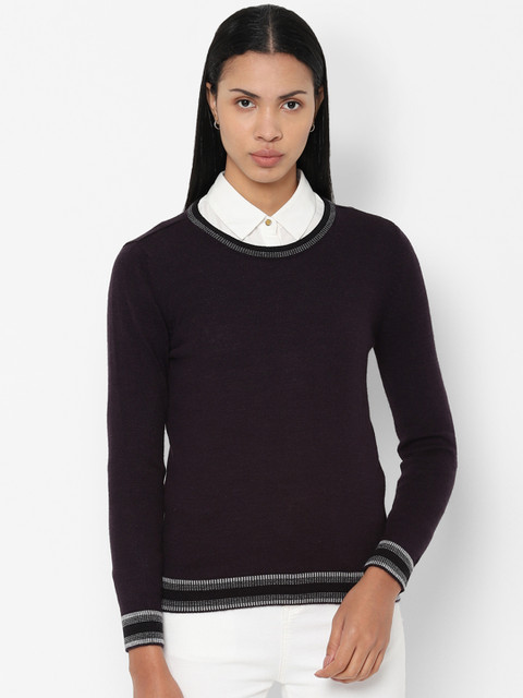 Allen Solly Woman Purple Solid Pullover Sweater
Allen Solly Woman Purple Solid Pullover Sweater