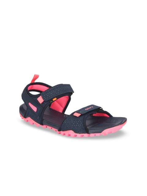 Sparx Women Navy Blue & Pink Sports Sandals