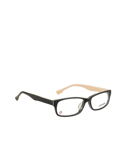 Gold Berg Women Black Solid Full Rim Rectangle Frames
