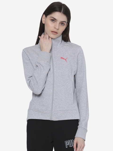 Puma Women Grey Printed Cool It FT Sporty Jacket