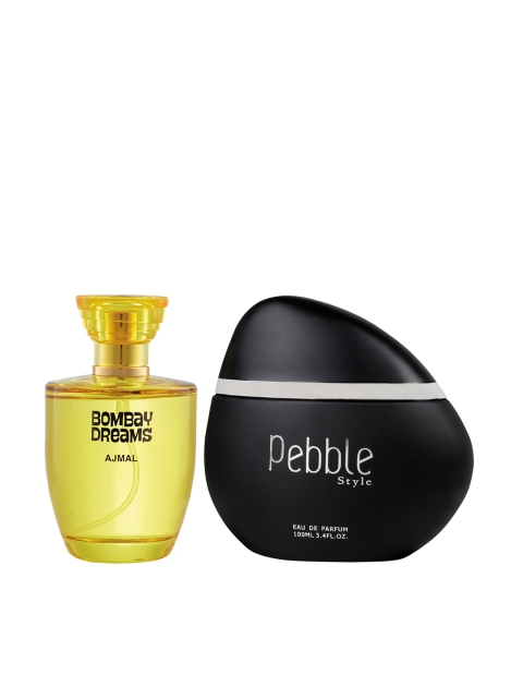 Ajmal Unisex Set of 2 Bombay Dreams EDP 100ML & Maryaj Pebble Style EDP Perfumes 100ML, Yellow
Ajmal Unisex Set of 2 Bombay Dreams EDP 100ML & Maryaj Pebble Style EDP Perfumes 100ML, Yellow