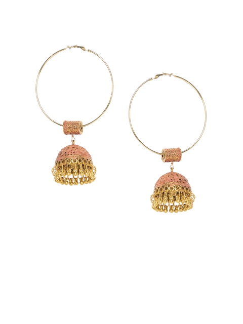 DIVA WALK Gold-Plated Dome Shaped Jhumkas