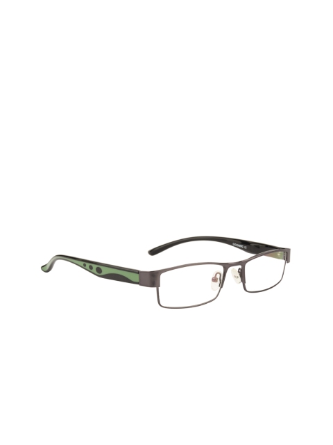 Gold Berg Unisex Grey & Green Solid Full Rim Rectangle Frames