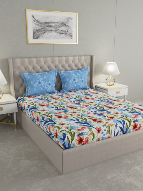 Boutique Living India Blue & Green Floral 200 TC Cotton 1 King Bedsheet with 2 Pillow Covers
Boutique Living India Blue & Green Floral 200 TC Cotton 1 King Bedsheet with 2 Pillow Covers