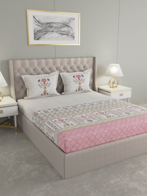 Boutique Living India Multicoloured Floral 400 TC Cotton 1 King Bedsheet with 2 Pillow Covers, Multi
Boutique Living India Multicoloured Floral 400 TC Cotton 1 King Bedsheet with 2 Pillow Covers, Multi