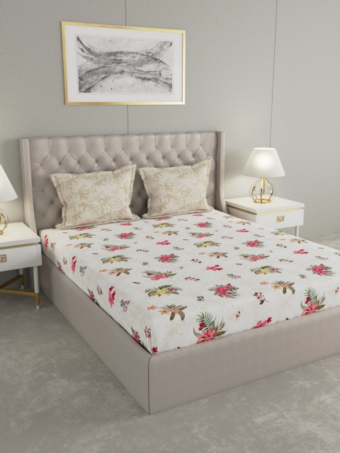 Boutique Living India White & Red Floral 200 TC Cotton 1 King Bedsheet with 2 Pillow Covers
Boutique Living India White & Red Floral 200 TC Cotton 1 King Bedsheet with 2 Pillow Covers