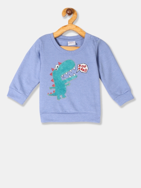 Donuts Infant Boys Blue Embroidered Sweatshirt