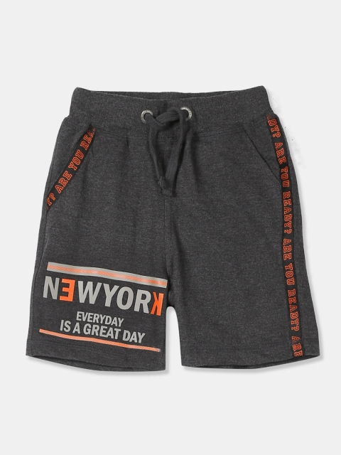 Cherokee Boys Grey Printed Regular Fit Regular Shorts