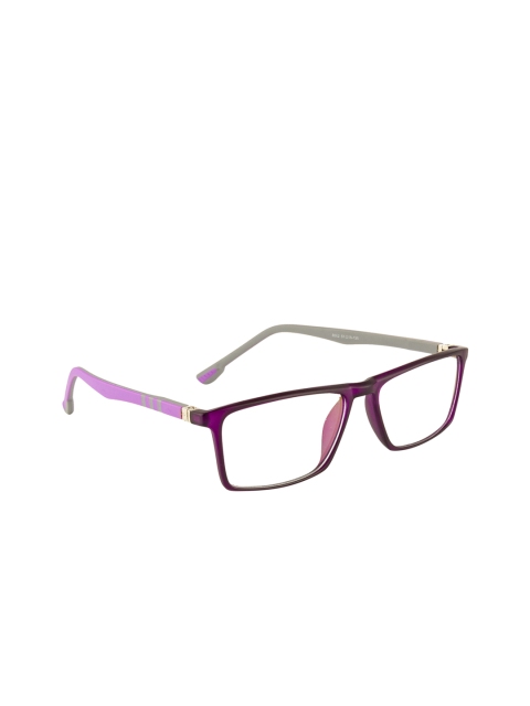 Gold Berg Unisex Purple Solid Full Rim Rectangle Frames GB-189