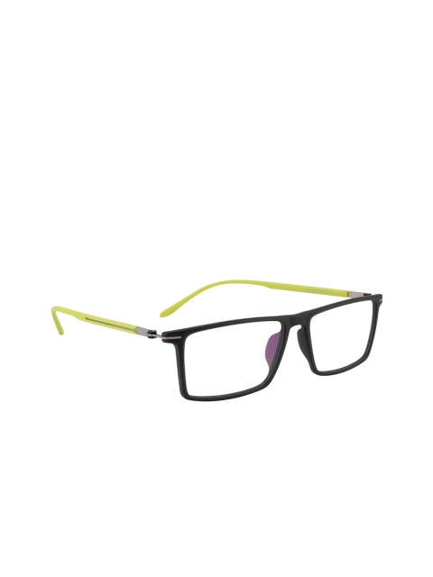 Ted Smith Unisex Black & Green Solid Full Rim Rectangle Frames TSF-8010_C6