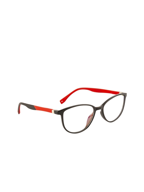 Gold Berg Women Black Solid Full Rim Oval Frames GB-190