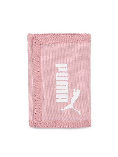 Puma Unisex Pink Printed Threefold Phase Wallet