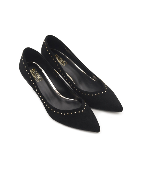ROSSO BRUNELLO Women Black Solid Pumps