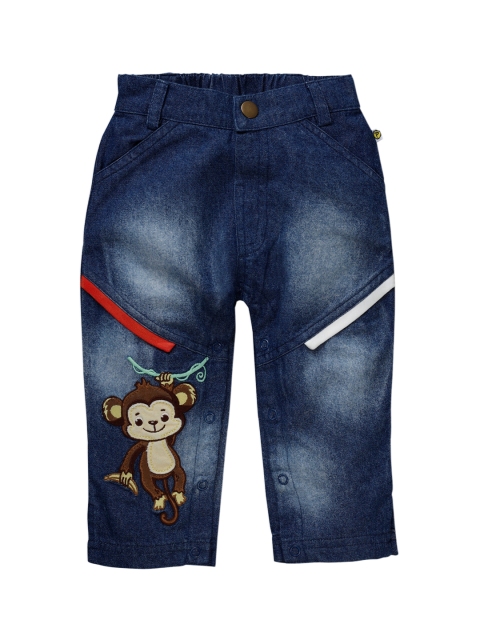 Pranava Infant Blue Regular Fit Mid-Rise Clean Look Jeans