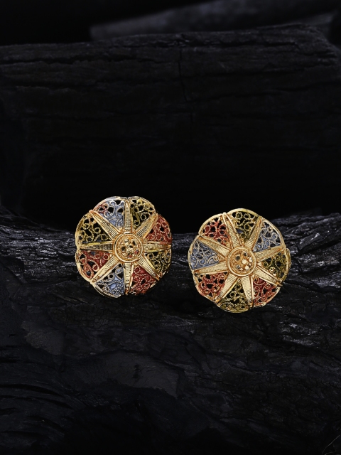 ZeroKaata Gold-Plated Circular Handcrafted Studs