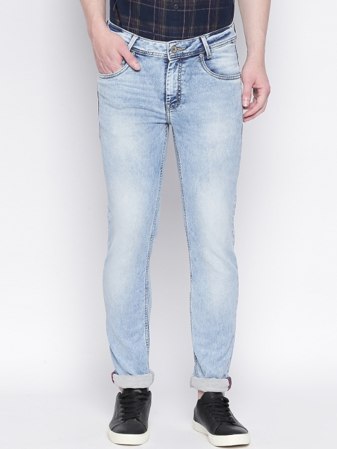 Mufti Men Blue Slim Fit Mid-Rise Clean Look Stretchable Jeans