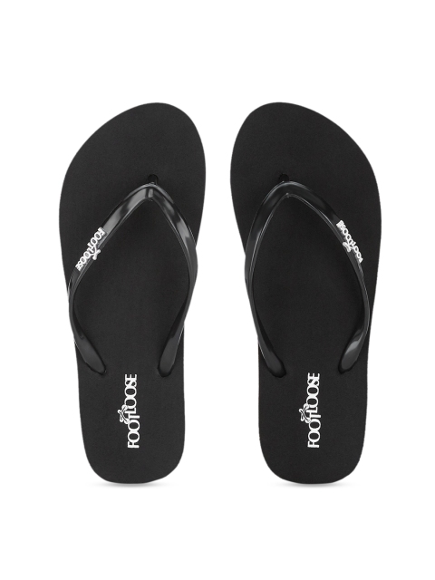 Skybags Women Black Solid Slip-On Flip-Flops
