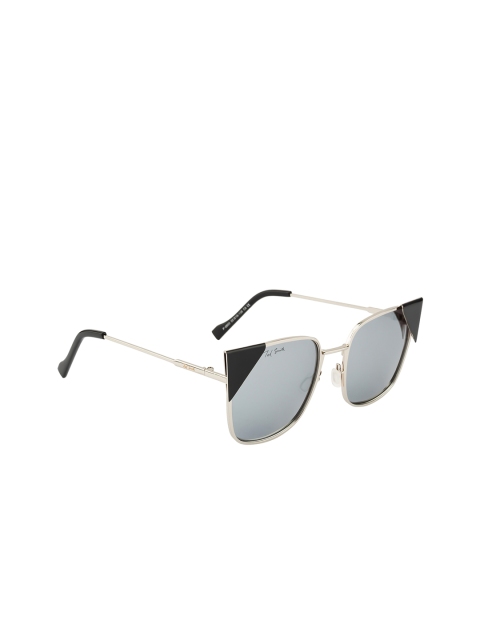 Ted Smith Women Square Sunglasses TSS-P0850, Silver