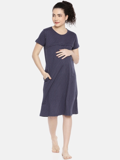 GOLDSTROMS Purple Printed Maternity Nightdress MTF-6339