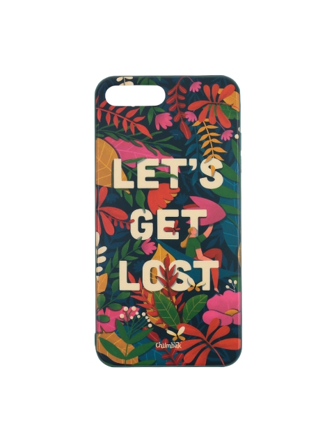 Chumbak Teal Blue & Green Printed iPhone 7 Plus Mobile Case