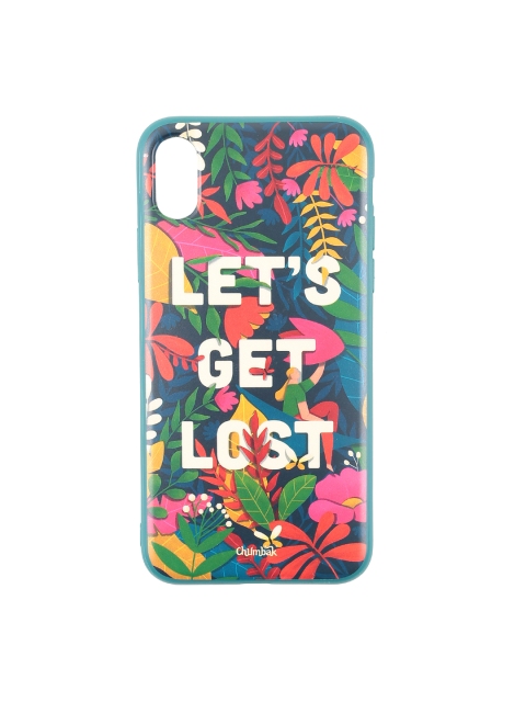 Chumbak Blue & Orange Printed iPhone X Mobile Case Cover