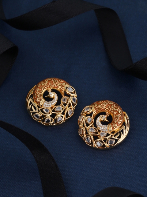 Tistabene Orange Gold Plated Studs