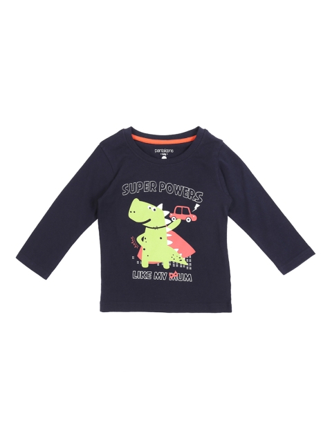 Pantaloons Baby Boys Navy Blue Printed Round Neck T-shirt