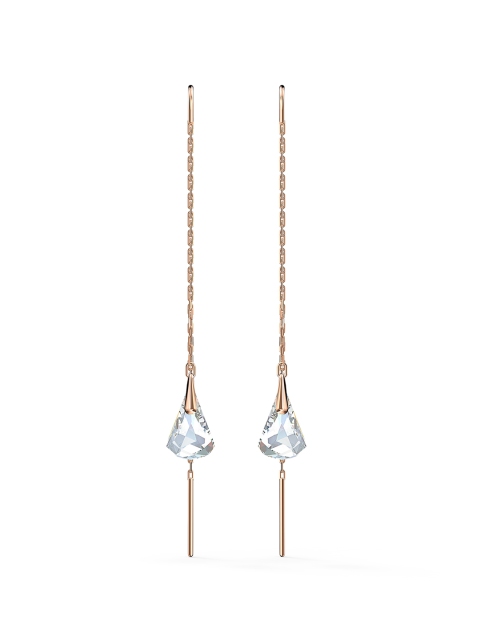 SWAROVSKI White Spirit Pierced Earrings, White, Rose-gold tone plated Drop Earrings