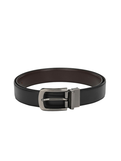 Calvadoss Men Black Solid Reversible Belt 
Calvadoss Men Black Solid Reversible Belt