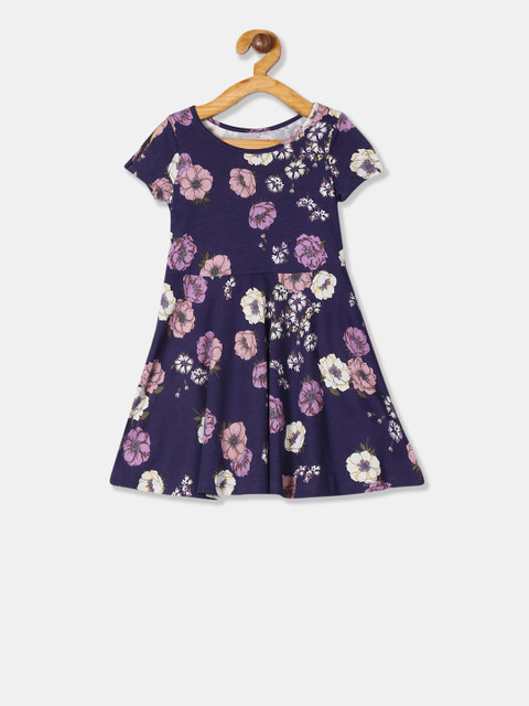 The Childrens Place Girls Navy Blue & Purple Printed Knitted Fit and Flare Dress
The Childrens Place Girls Navy Blue & Purple Printed Knitted Fit and Flare Dress